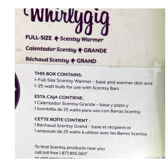 Scentsy Full Size Wax Warmer Whirlygig Purple Never Used Christmas Gift Aroma - Picture 2 of 6